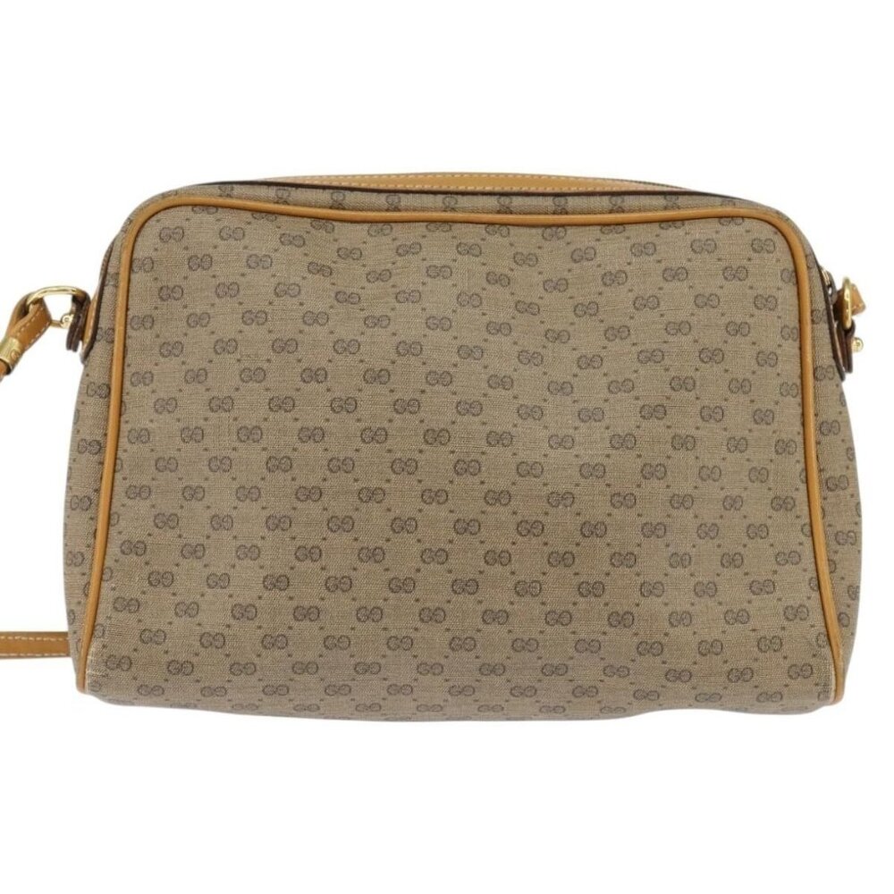 Authentic GUCCI Micro GG Supreme Shoulder Bag PVC Beige Gold 007 39 0014 - Picture 9 of 16